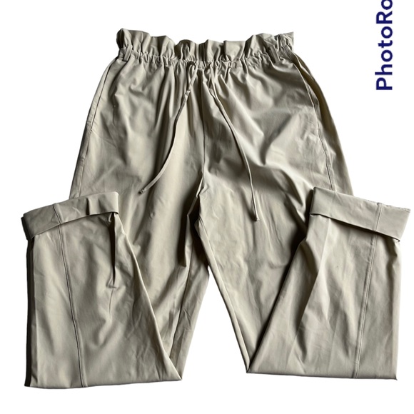 CARBON38 Paperbag pants STRETCH WOVEN DRAWSTRING PANT - Picture 3 of 6